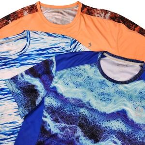 Reel Legends Shirts Mens 2XL Performance Tee Fishing Beach Outdoor Bundle of 3